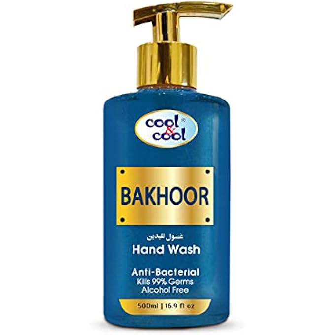 Cool & Cool ARABIC SERIES BAKHOOR HAND WASH -500ML - ANTIBACTERIAL, ALCOHOL-FREE, MOISTURIZING WITH VITAMIN E, 99% GERM-KILLING FORMULA - Image 1